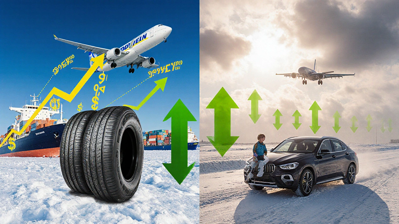 Сравнение дорогих европейских и доступных российских шин на фоне безопасной езды по льду.