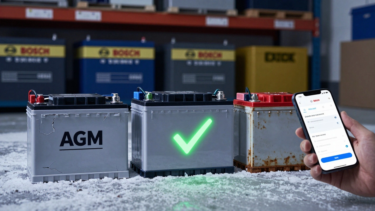 Три типа аккумуляторов на снегу: старый, современный AGM и устаревший — выбран правильный.