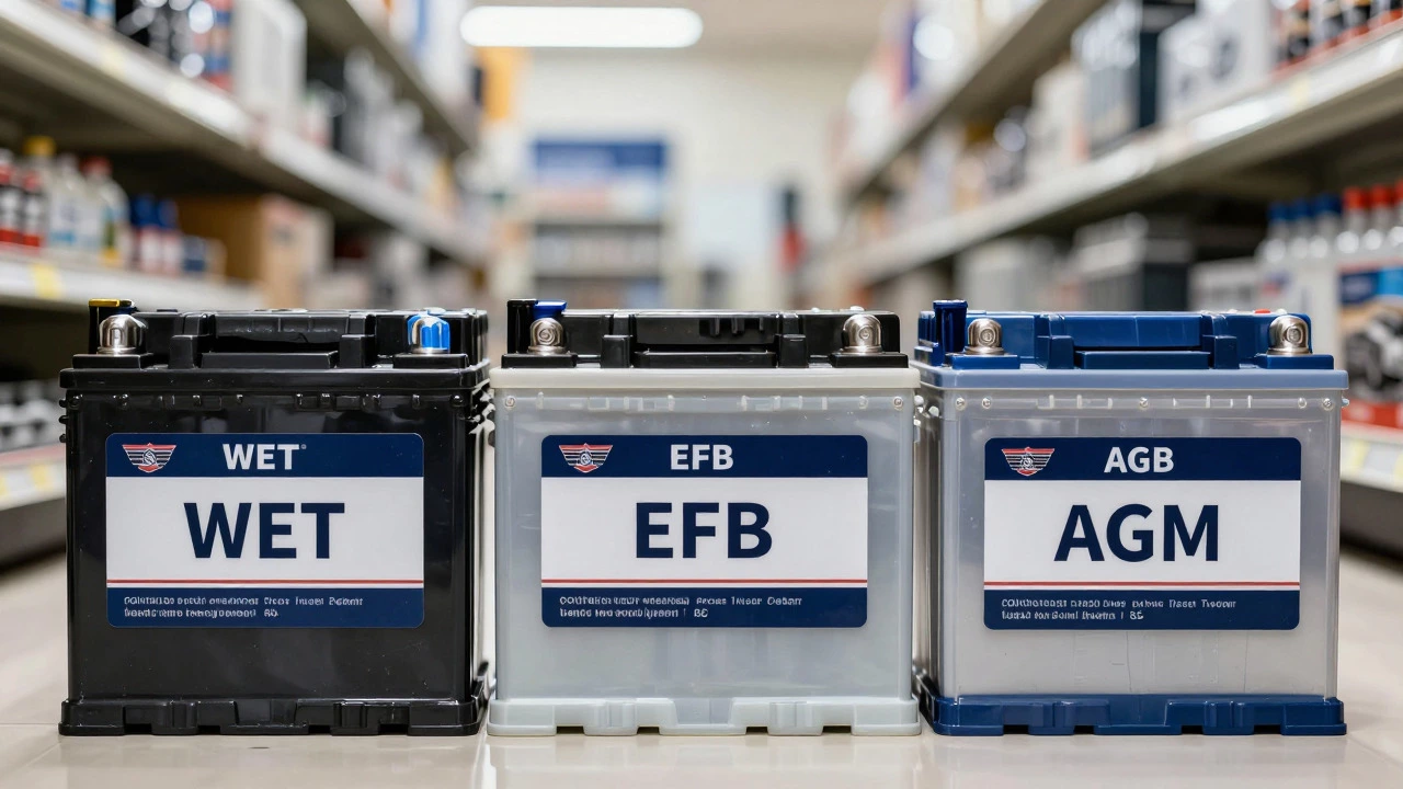 Сравнение типов автомобильных аккумуляторов WET, EFB и AGM